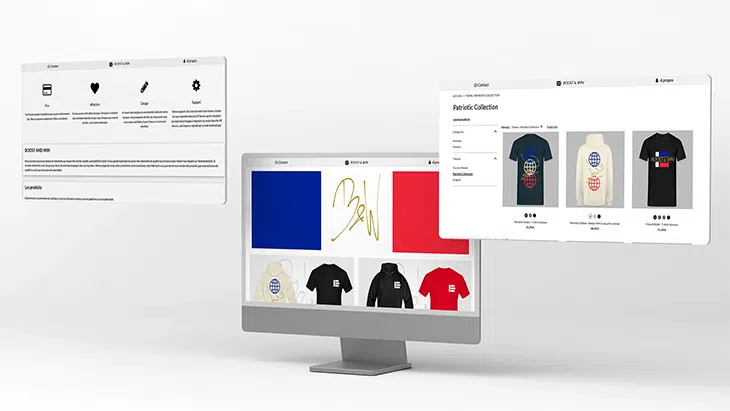 Mise en scène du site web de boostandwin